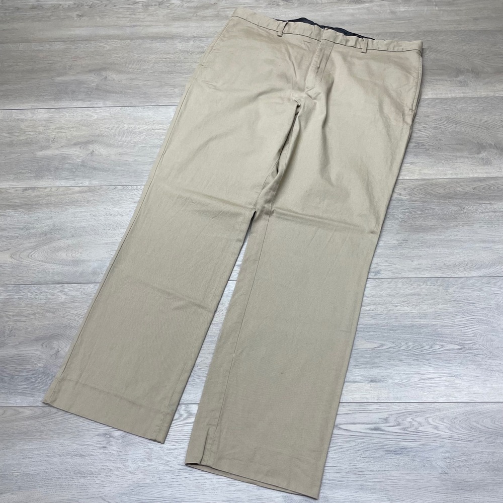 Banana Republic Chino Pants Mens 38x32 Tan Aiden Fit Cotton Modal Stretch
